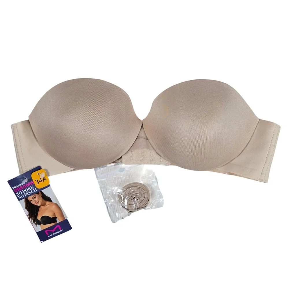Maidenform Dreamwire Multiway No Poke No Pinch Strapless Bra 34A DM2310 NEW